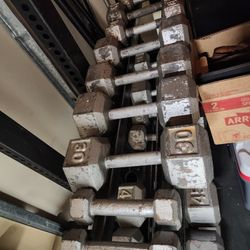 Dumbbell Set Used W/ Free Rack