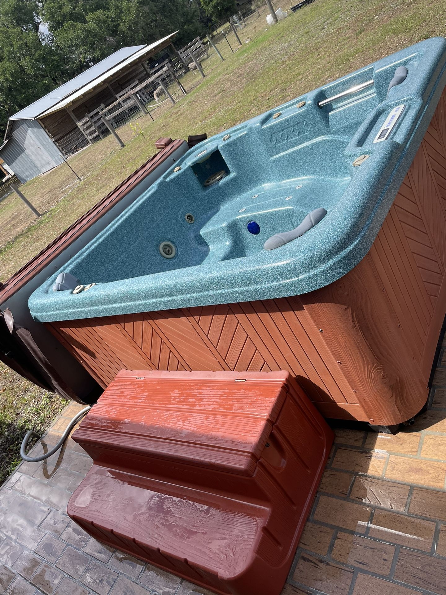 LEISURE BAY 5 Person Hot Tub W Cover And Steps