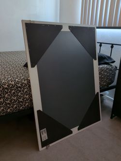 Large Wall Mirror with Cream Frame