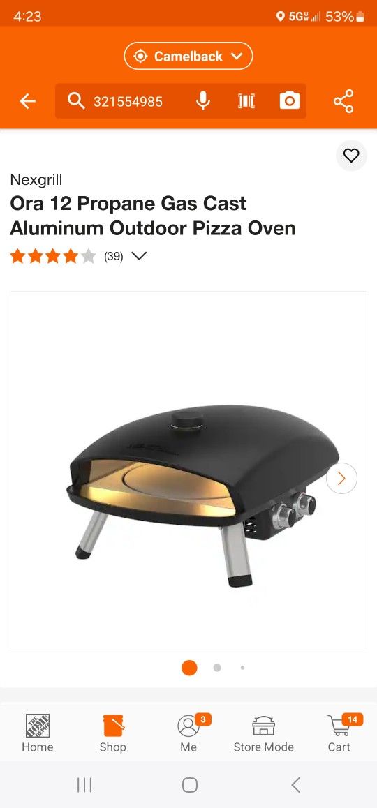 Nexgrill Ora 12 Propane Cast Aluminum Pizza Oven