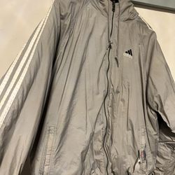 vintage grey addidas windbreak 