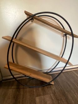 Floating Round Wall Shelf 3 Shelves