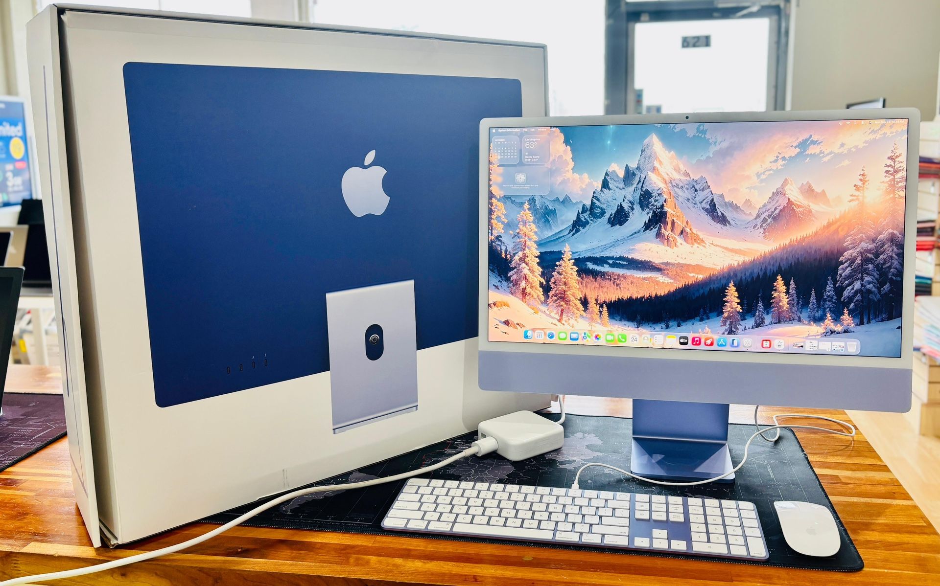 Apple iMac 24” M1 2021 8-CORE CPU 16GB RAM 1TB ~Purple with Matching Mouse/Keyboard!