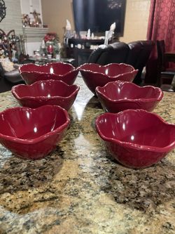 Princess House Pavillion Berry Nesting  6 Bowls 