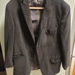Michael Kors Men's Black Velvet Blazer Sports Jacket