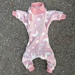 Moon & Star Pattern Dog Pajamas/Jumpsuit
