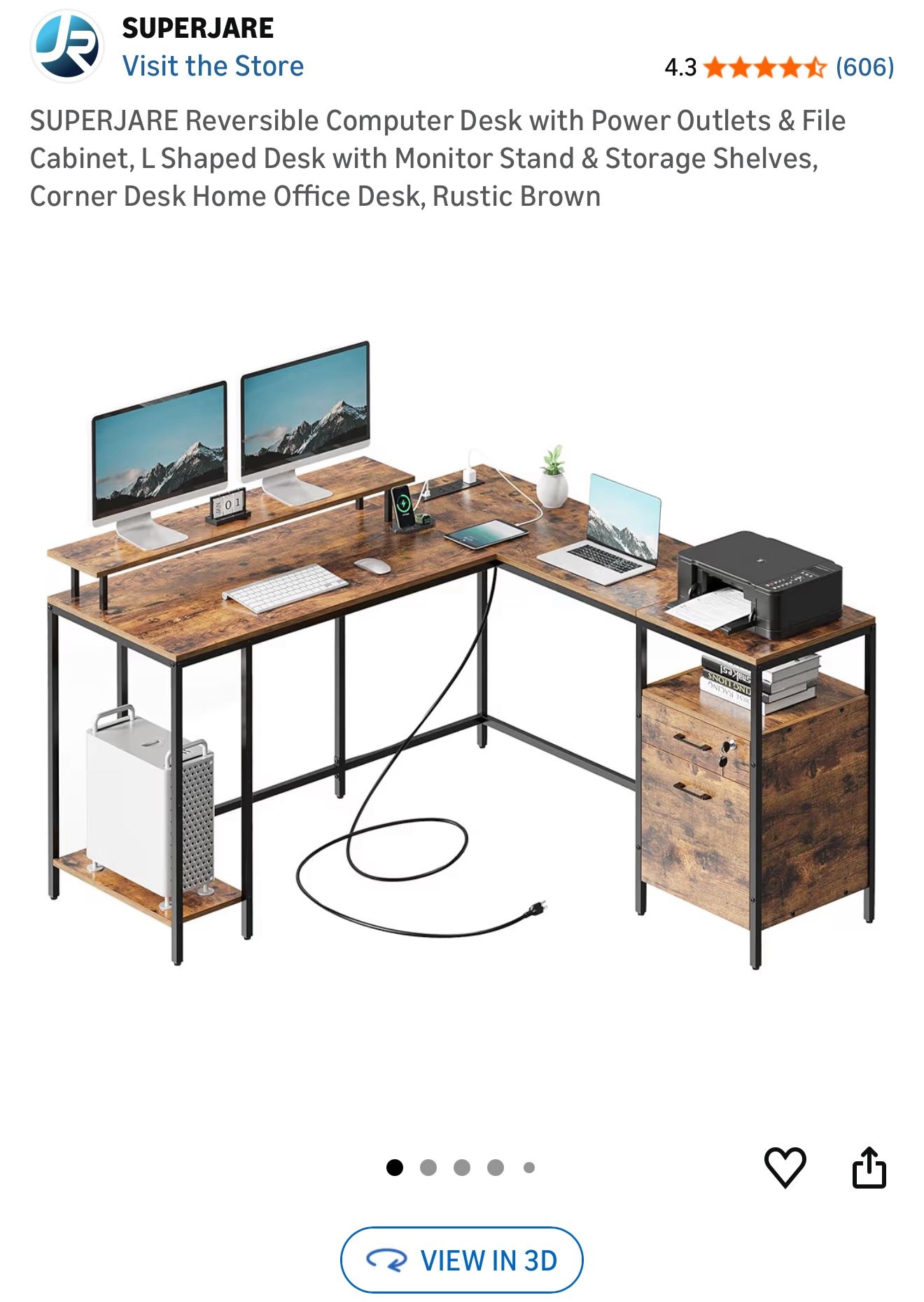 Dark brown desk - new in box