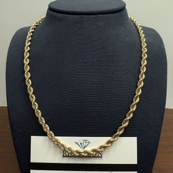 20” 14kt Yellow Gold rope chain