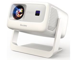 Goiaey Outdoor-Projector-4K [4500 Brightness/One-Click Official App Downloads/Live TV/65W Dolby] with WiFi and Bluetooth, Auto Focus, All-in-One Strea