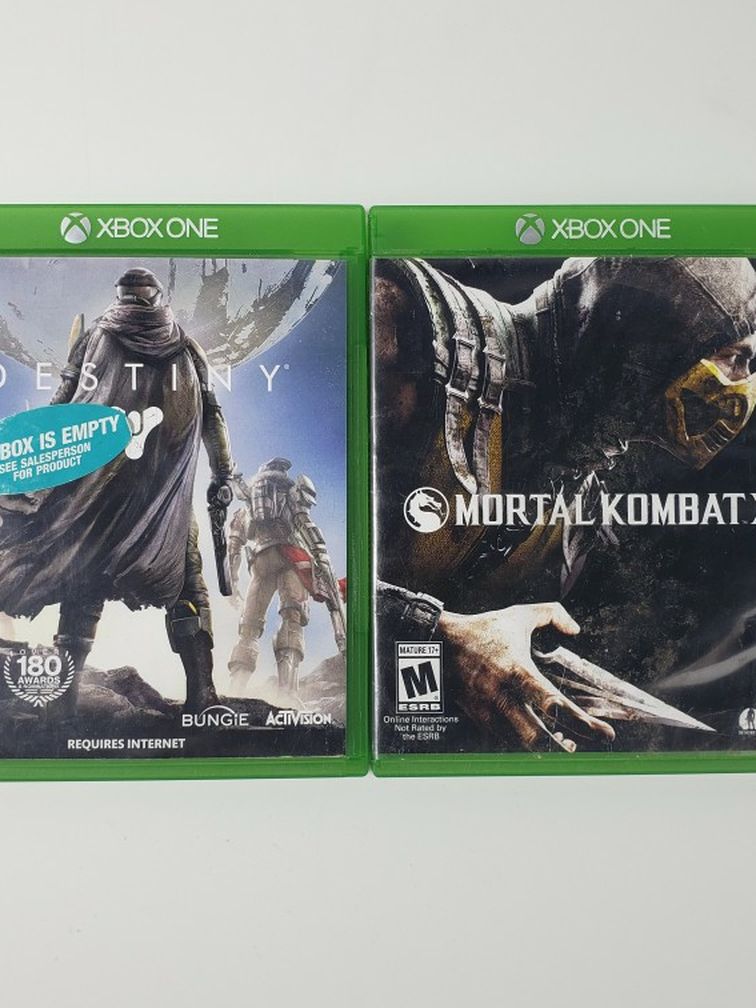 Xbox One Mortal Combat X, and Destiny