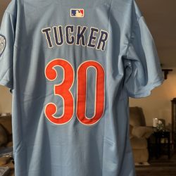 New City Blue Jerseys Chicago Cubs Swanson Tucker Happ Blank