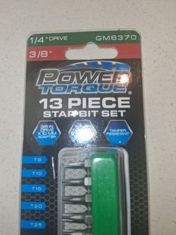 POWER TORQUE 13 PIECE STAR BIT SET