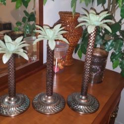 3 Palm Tree Candle Holder