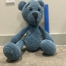 Blue Teddy Bear Crochet 
