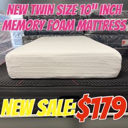 NEW TWIN SIZE 10” INCH MEMORY FOAM MATTRESS 