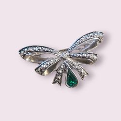 Avon May Faux Marcasite Bow Brooch 