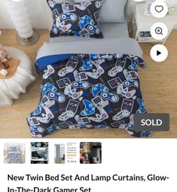 Boys, twin gamer bedding