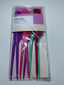 Diane Rat Tail Combs – 8 Assorted Color Combs