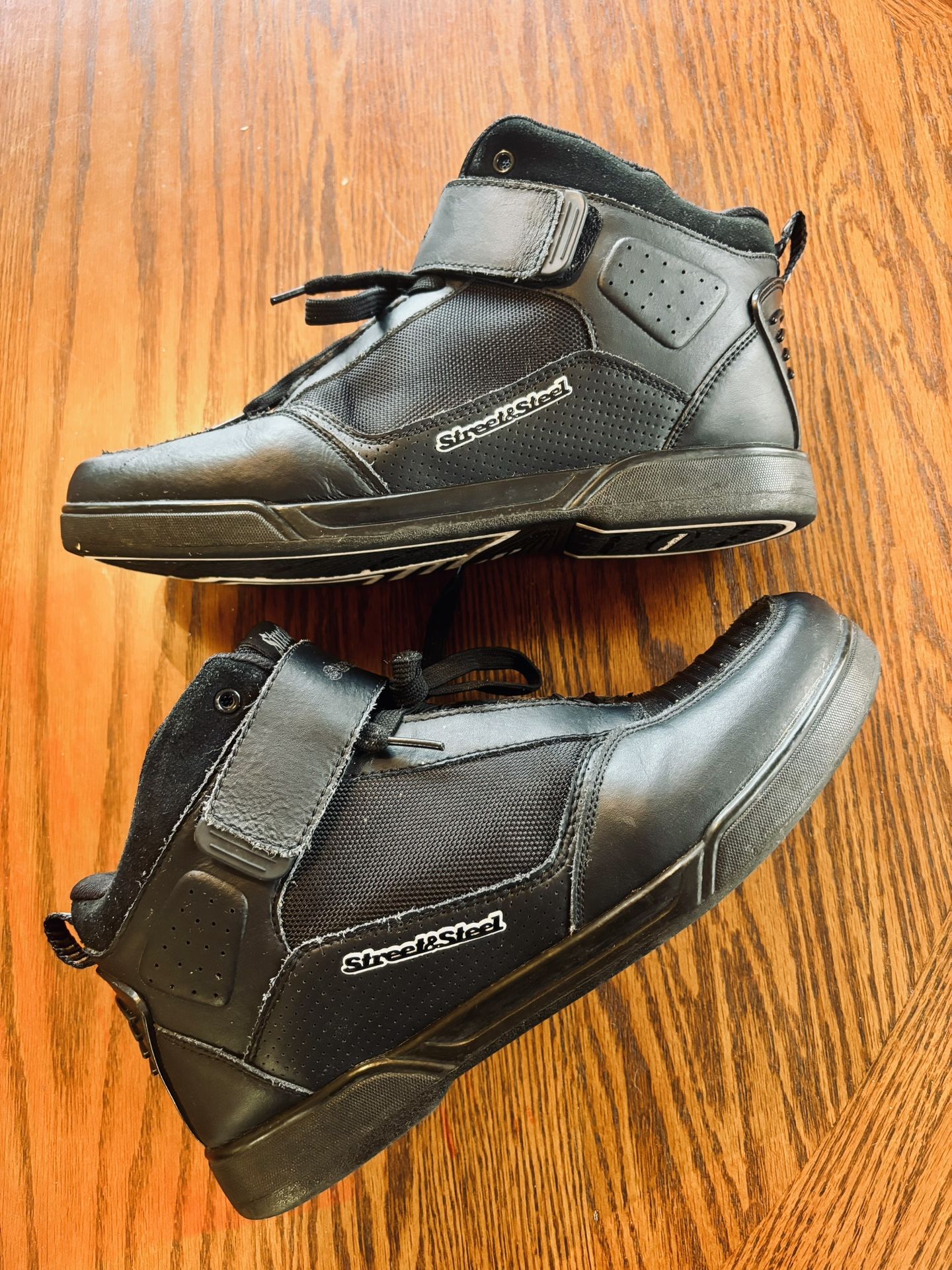 Street & Steel Leather Motorcycle Boots