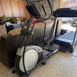 Elliptical and treadmill