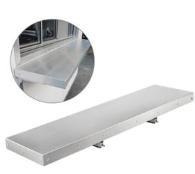 Concession Shelf 48L x 12W Inch Stainless Steel Drop Down Folding Serving Food Shelf Stand Serving for Concession Trailer Serving Window