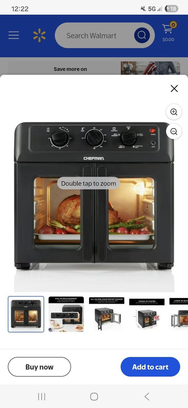 Like new Chefman french door Air Fryer / Oven