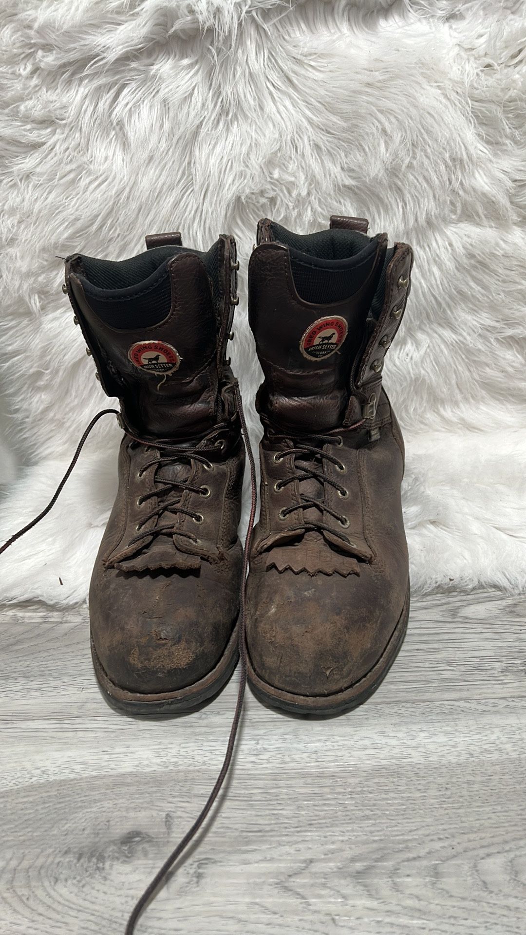 Red Wing Irish Setter Brown Leather Men's Boots 83828 Sz 10 E2 Steel Toe