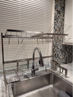 Over the sink dish rack