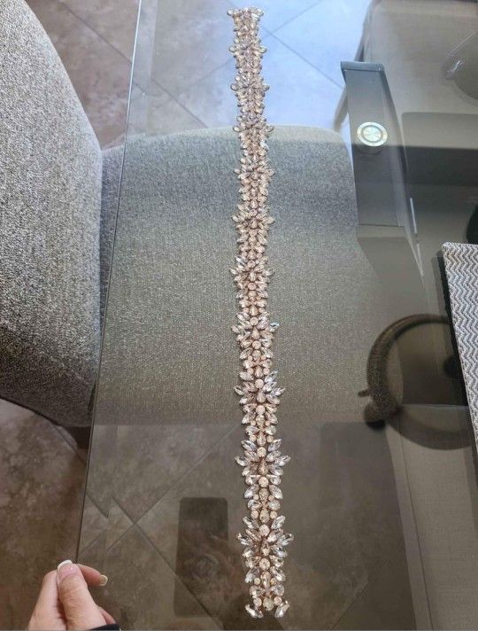 2' Rose Gold Rhinestone Belt/ Cake Decorations