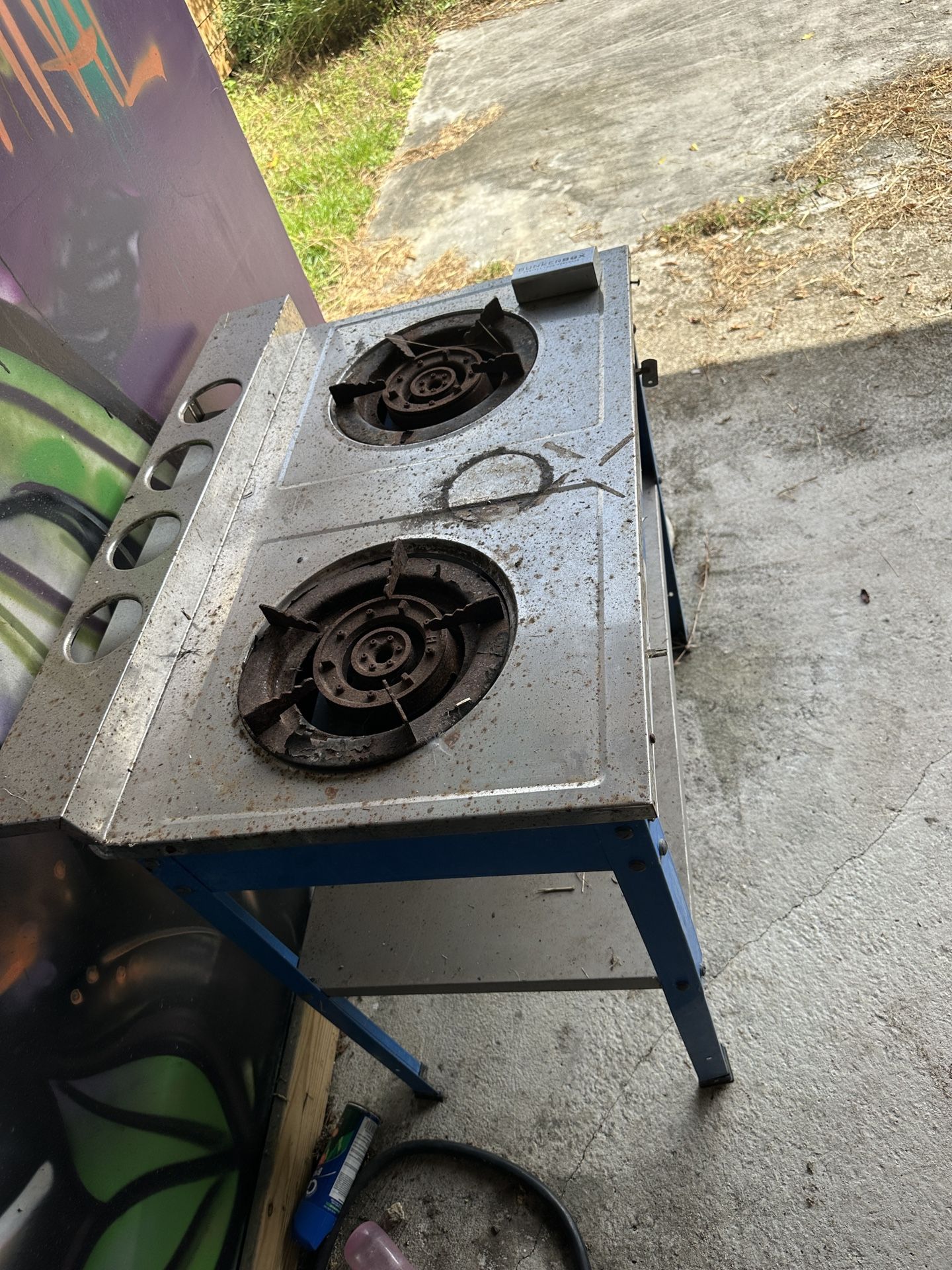 portable old school grille works bbq 