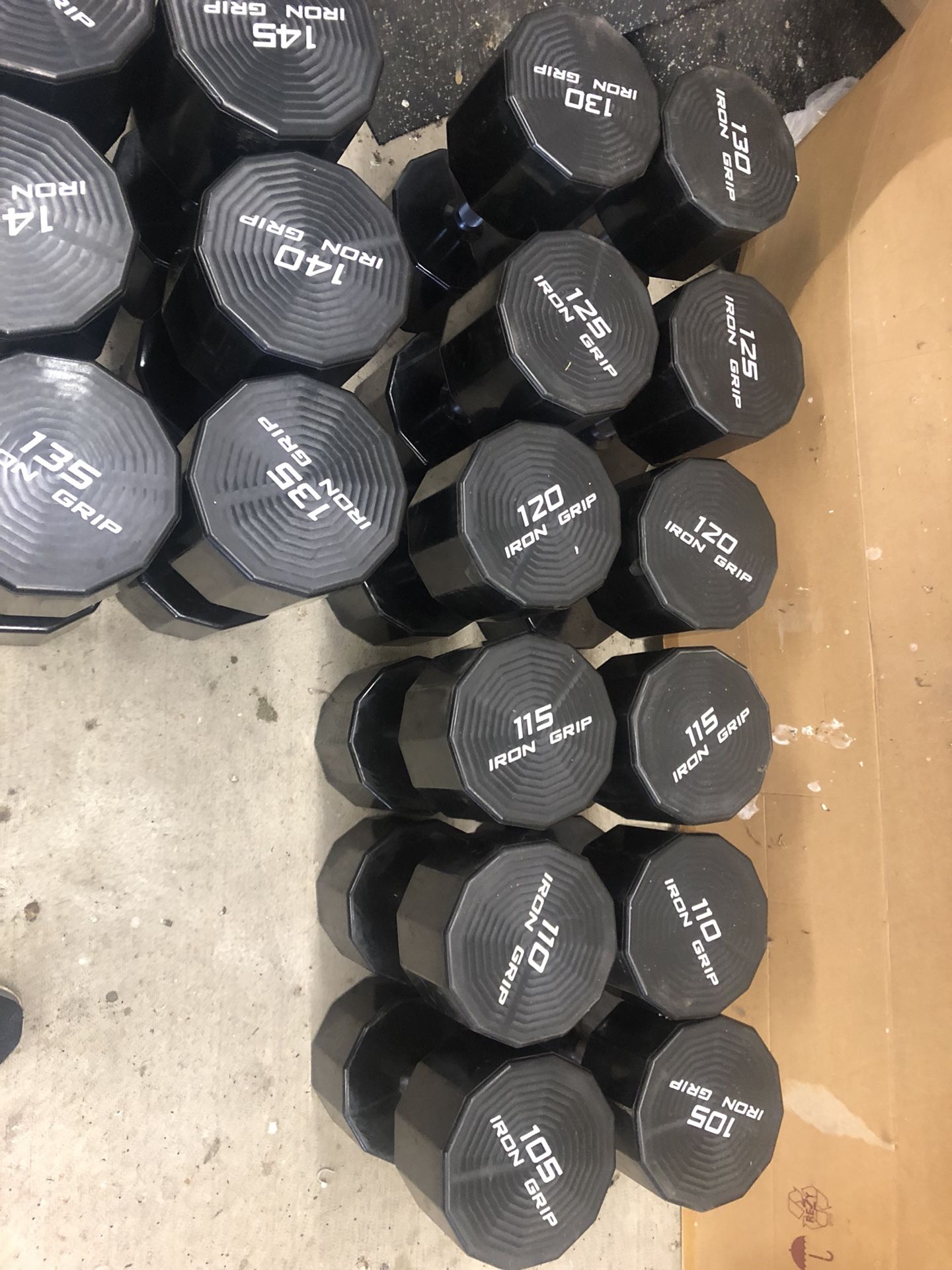 Iron Grip Dumbbells 105-150