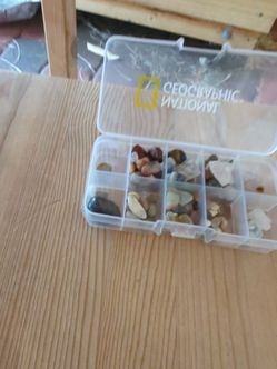 Big and small rocks for sale in the bin