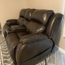 Reclining Leather Loveseat