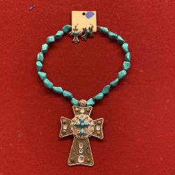 Necklace with matching earrings 