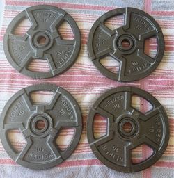 Set of 3 Weider 10 lb Cast Iron Weight Plates