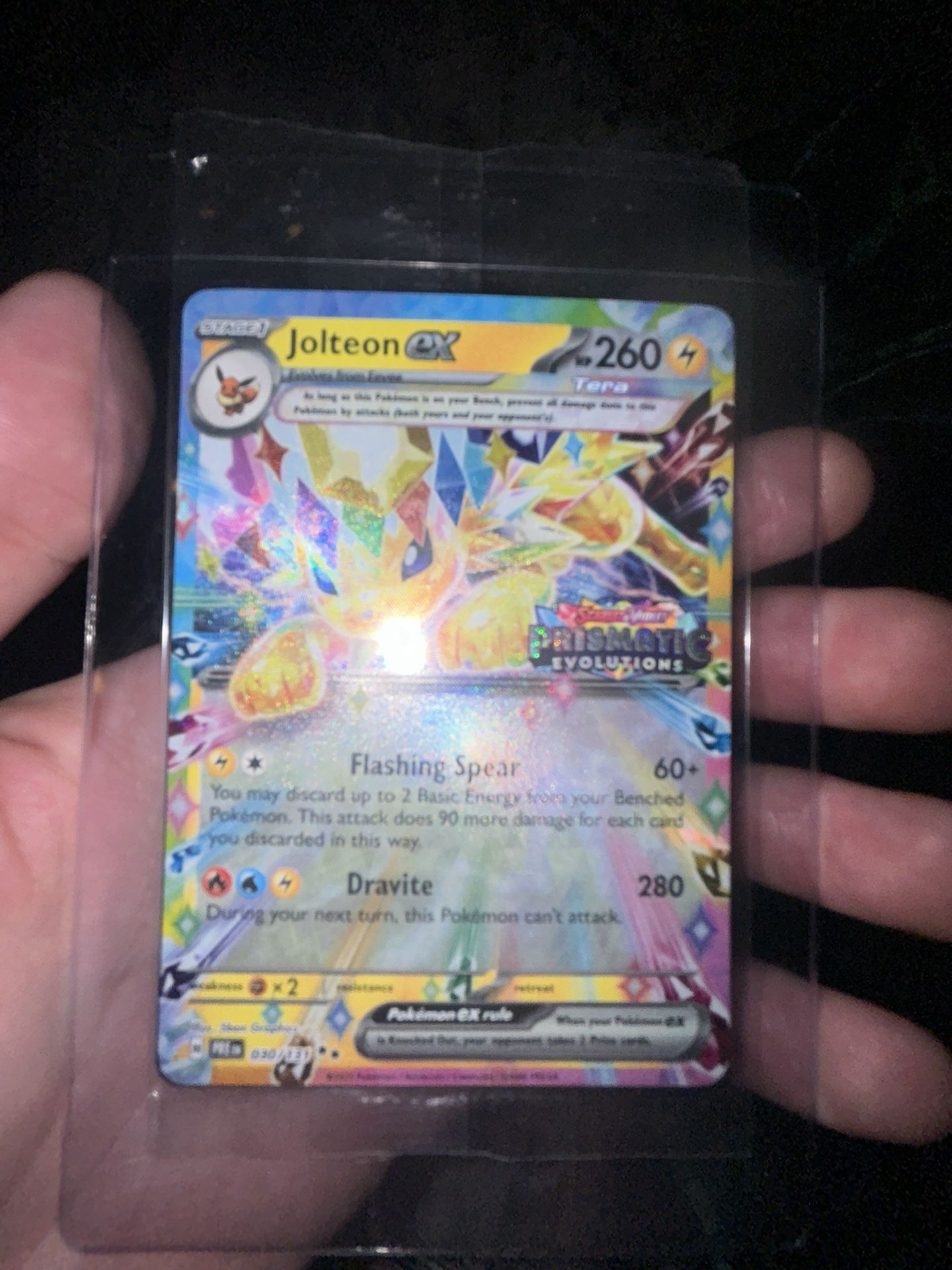 Pokemon Jolteon Prismatic Evolutions Stamped