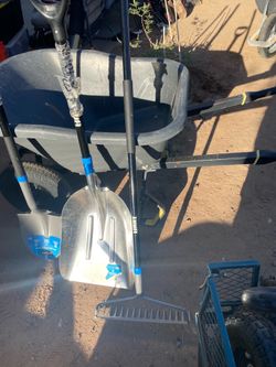 Yard Tools Hart Brand New Matching Set All Black ,Scoop Aluminum Shovel, Leaf Rake, Rock Rake,Round. Digging Shovel. all for $100 or by piece Price
