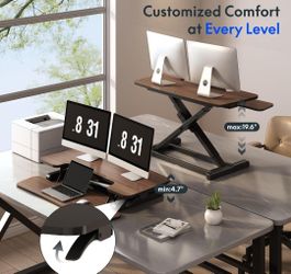 New 35" Walnut FLEXISPOT Computer Riser.