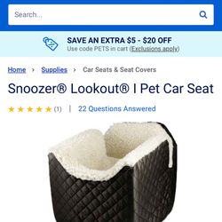 Snoozer Pet Lookout Car Seat 