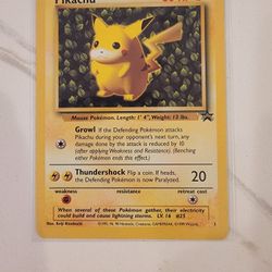 Pikachu Pokémon Card TCG WOTC Black Star Promo #1 - LP