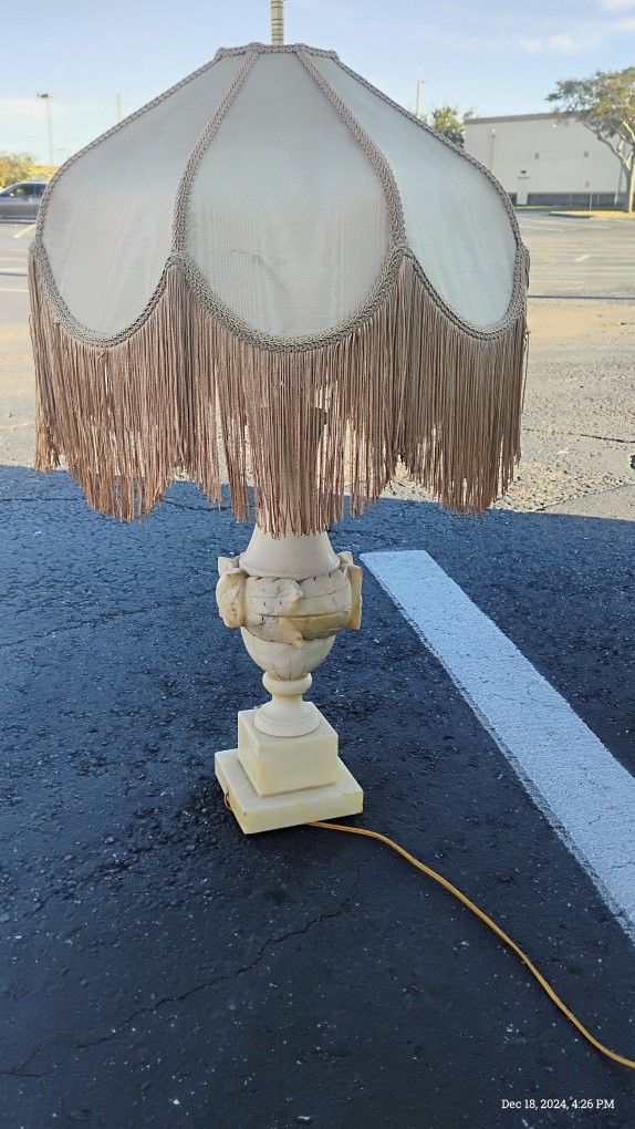 Heavy Ivory Elephant Antique Lamp