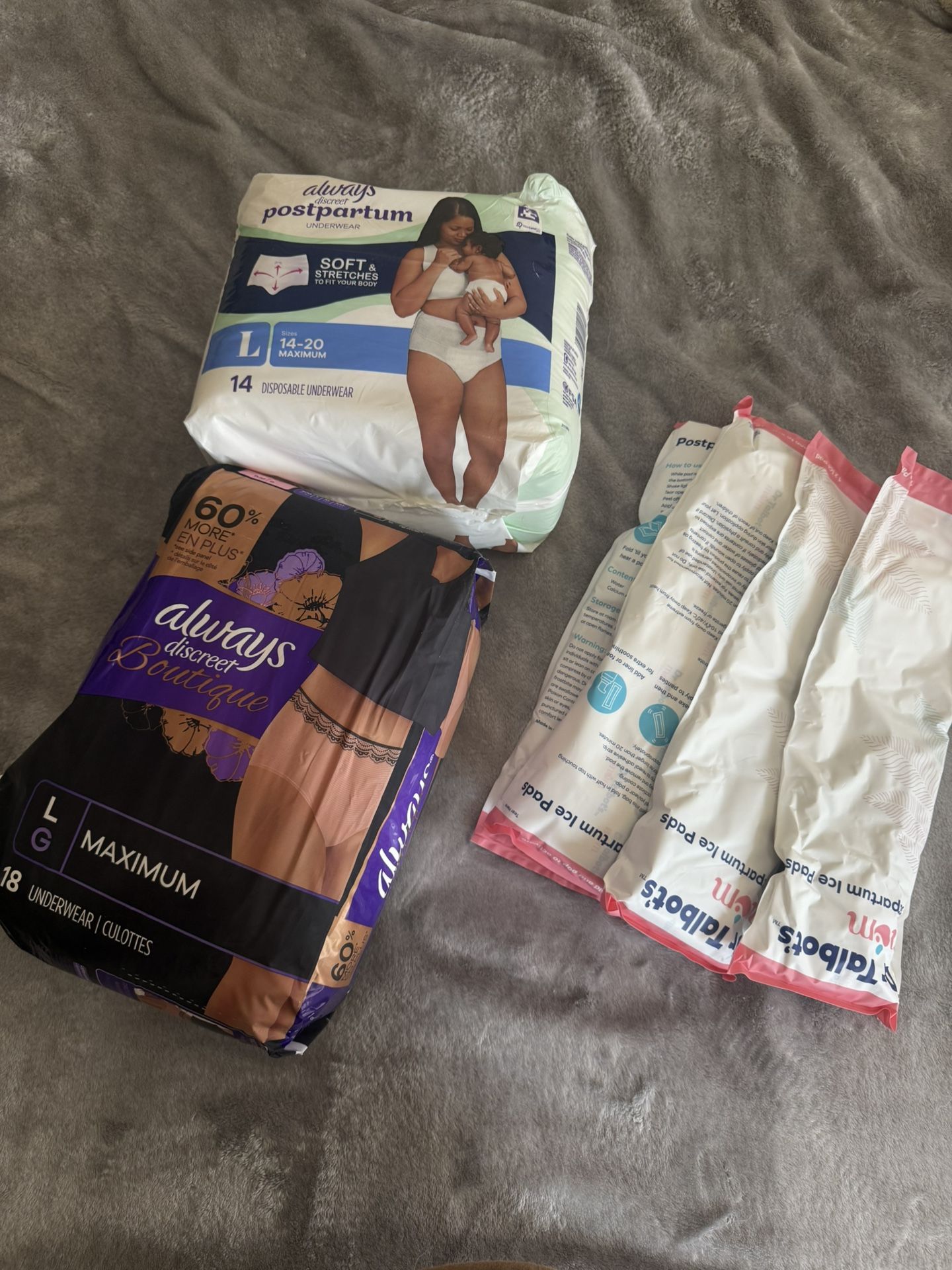 New Unopened Postpartum Supplies