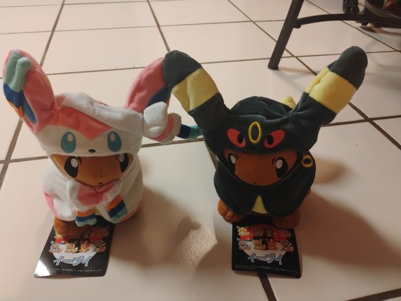 Brand New Japanese Pokemon Center EV And Costume Plushies $25 Each