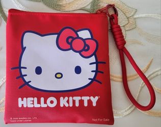 Hello Kitty Zipper Wallet/pouch+Flower Crochet Hair Scrunchie+Artisan Fanny Pack+Ipsy Makeup Bag.