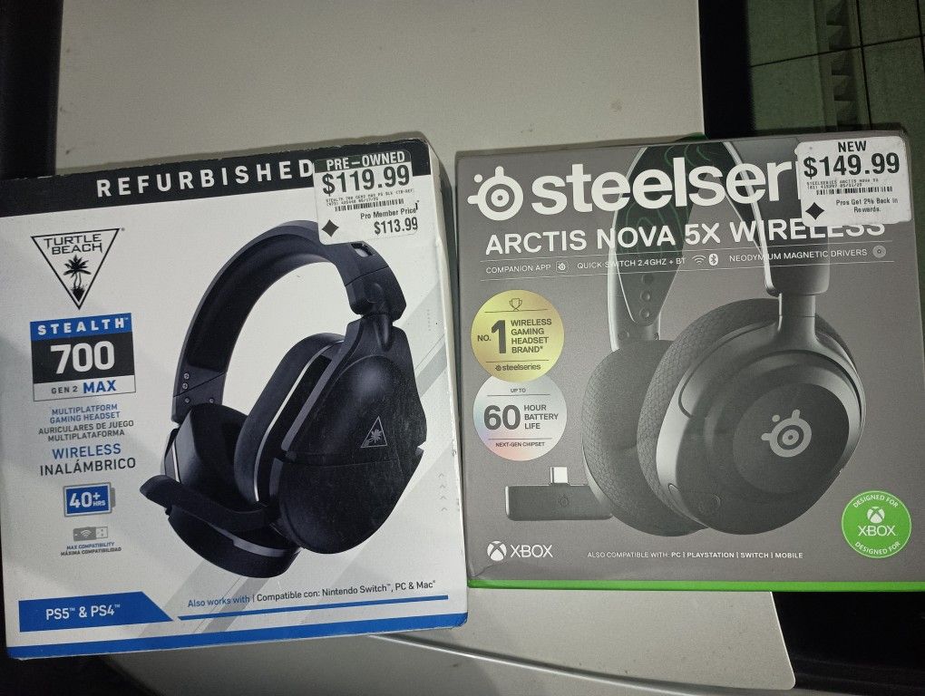 Unleash Your Gaming Potential Turtle Beach Stealth 600 Gen 2 MAX Wireless (PS5/PS4 Or SteelSeries Arctis Nova 5X Wireless )