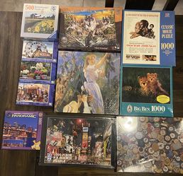 19 Brand New Puzzles $10.00 Each Miscellaneous Subjects Great Gifts!