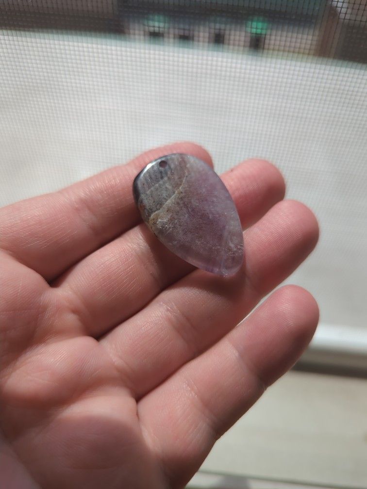 Super Seven Amethyst Pendant Pre Drilled Keychain