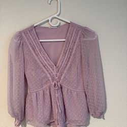 Business casual lavender top