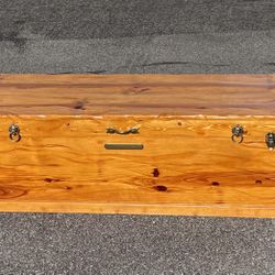 Solid Wood Cedar Lining Chest Excellent For Storing Linen Or Miscellaneous