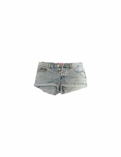 Edikted Light Wash Denim Mini Shorts Size Large fits like Medium